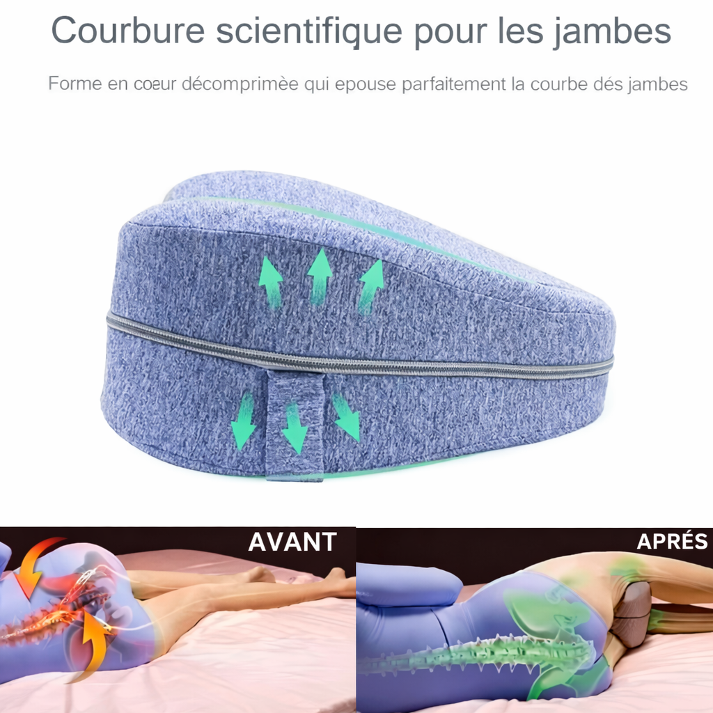 Coussin Sciatique Ergonomique – Alignement & Soulagement Pendant le Sommeil